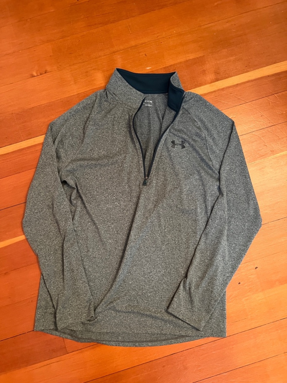 Under Armour Heather Gray Quarter-Zip Performance Top